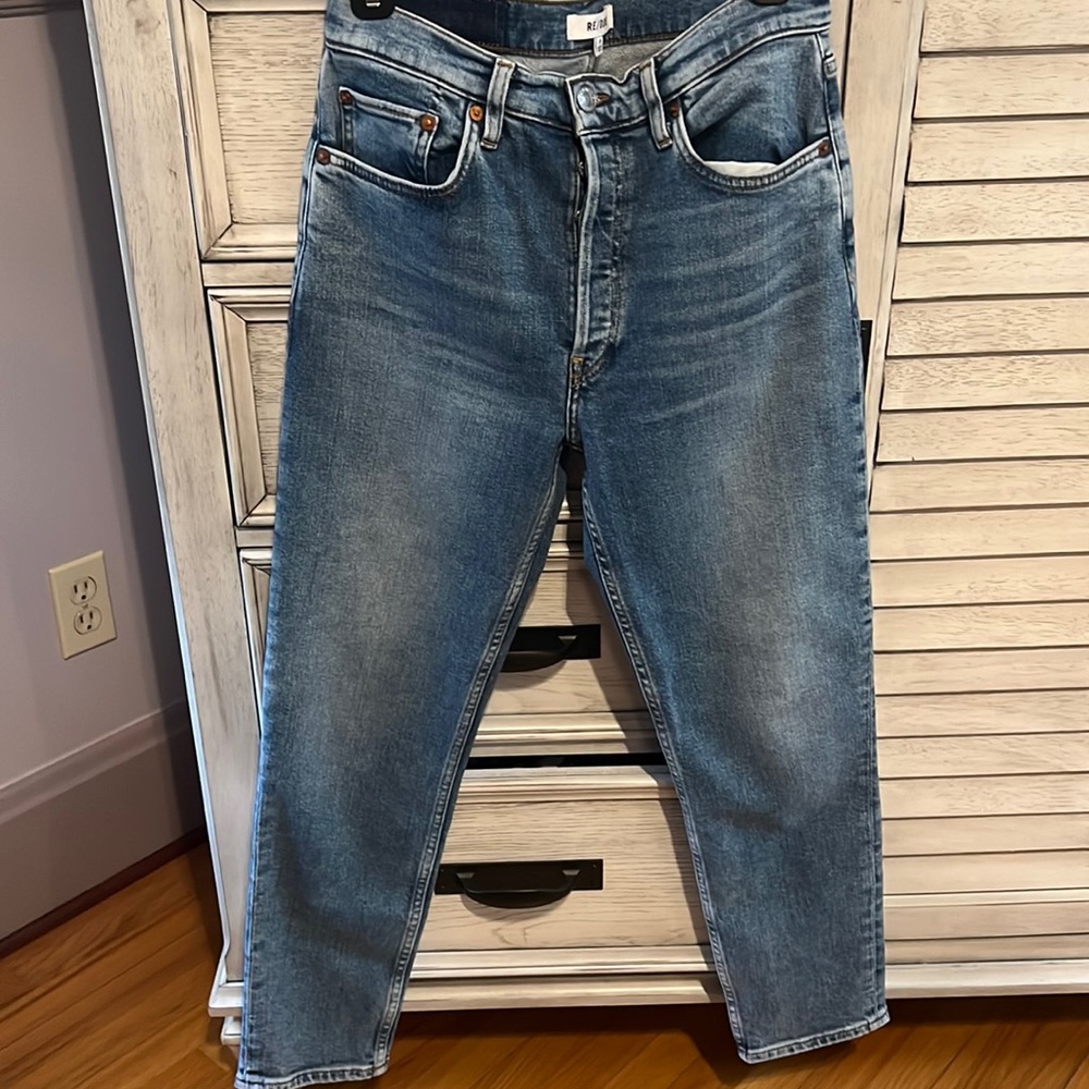 Re/Done 90s high rise ankle crop jeans